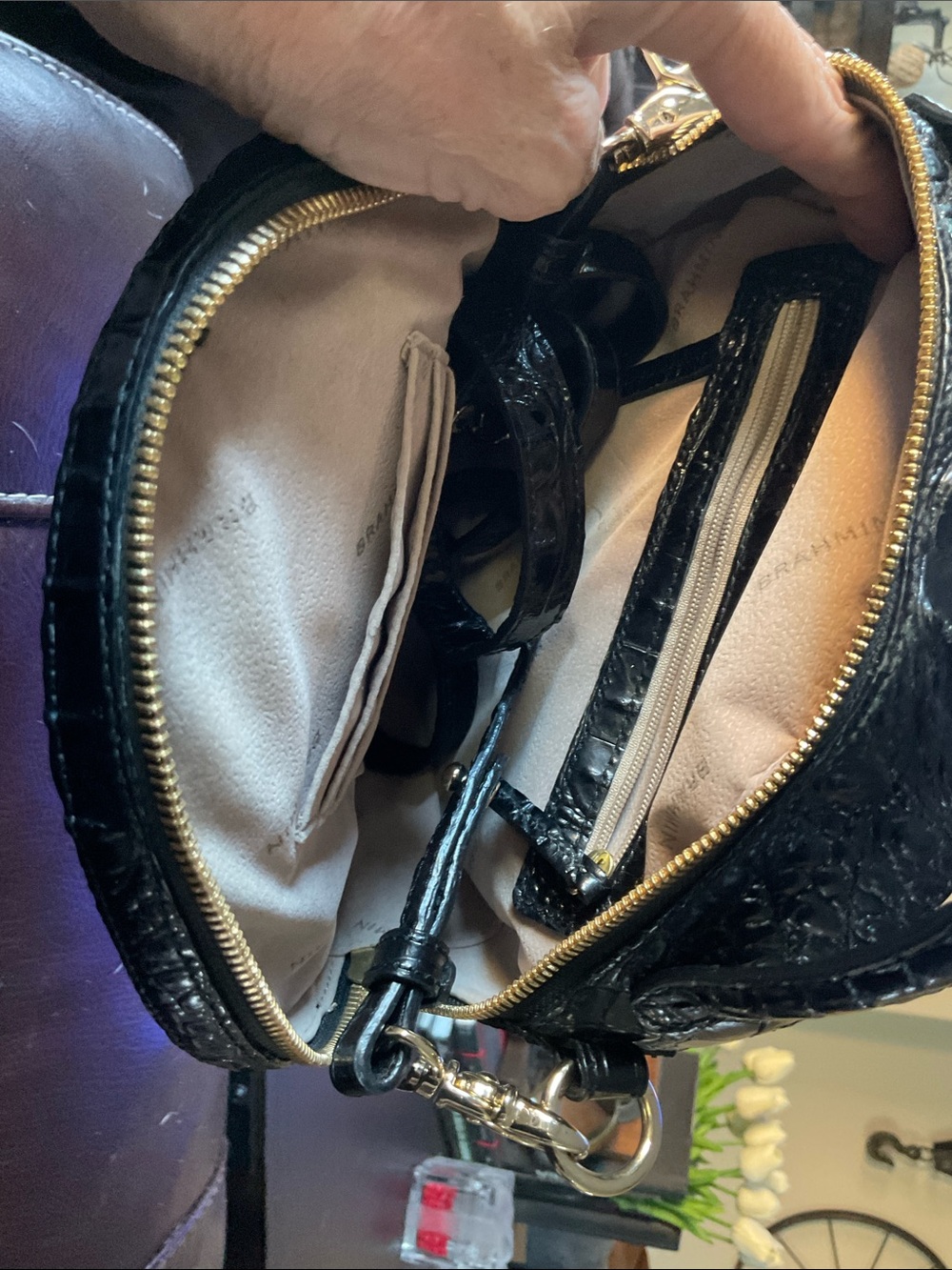 Brahmin - Lane Melbourne Embossed Leather Crossbody - Picture 3 of 4